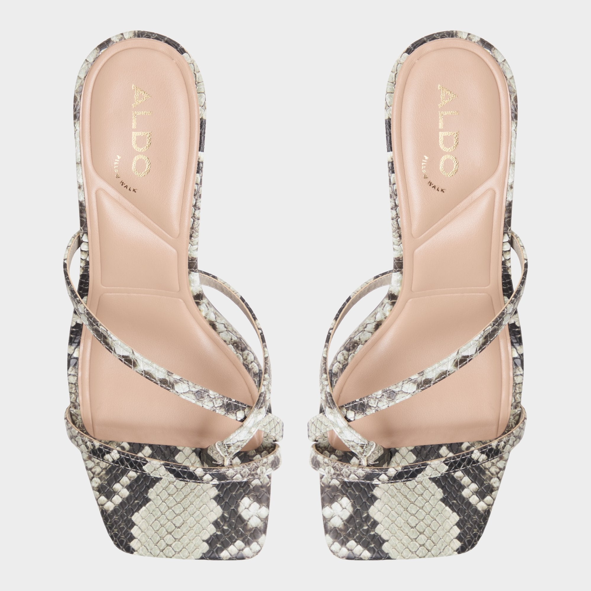 Calypsa White/Black Women's Animal Prints - Strappy heeled sandal | Aldo discount