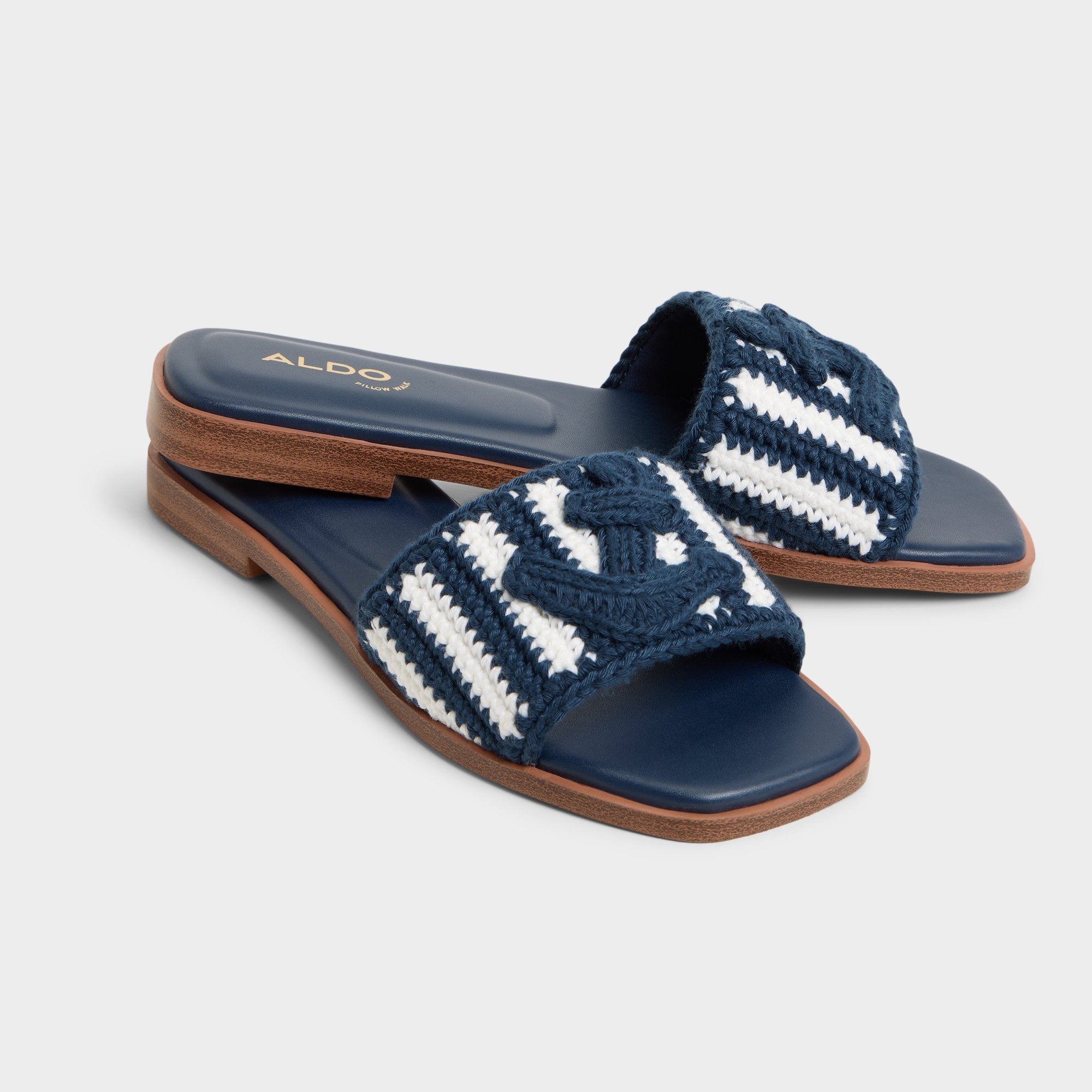 Sabbia Blue Combo Women's Flats - Slide sandal | Aldo for sale
