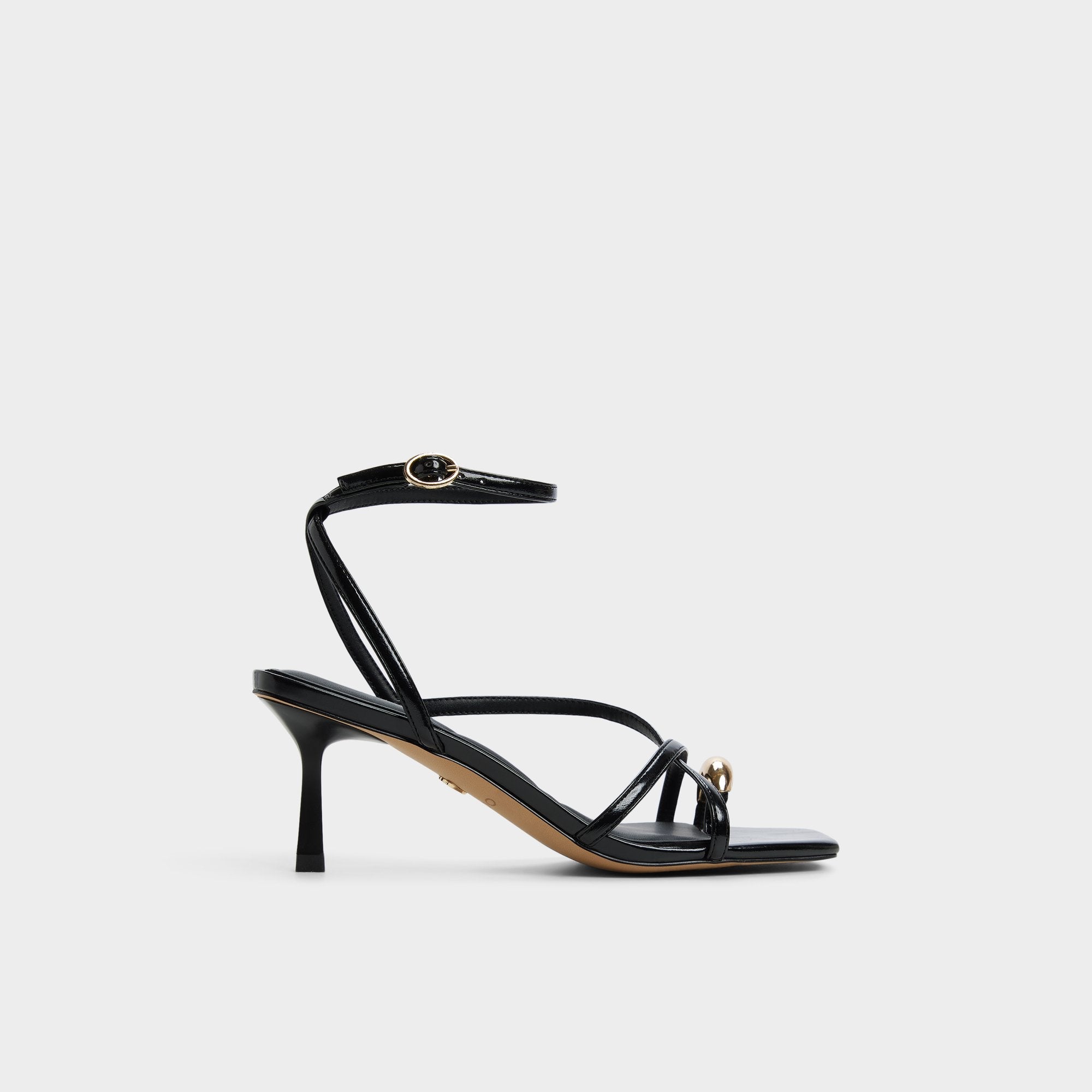 Elodiah Black Women's Travel essentials - Strappy heeled sandal, Stiletto heel | Aldo sale