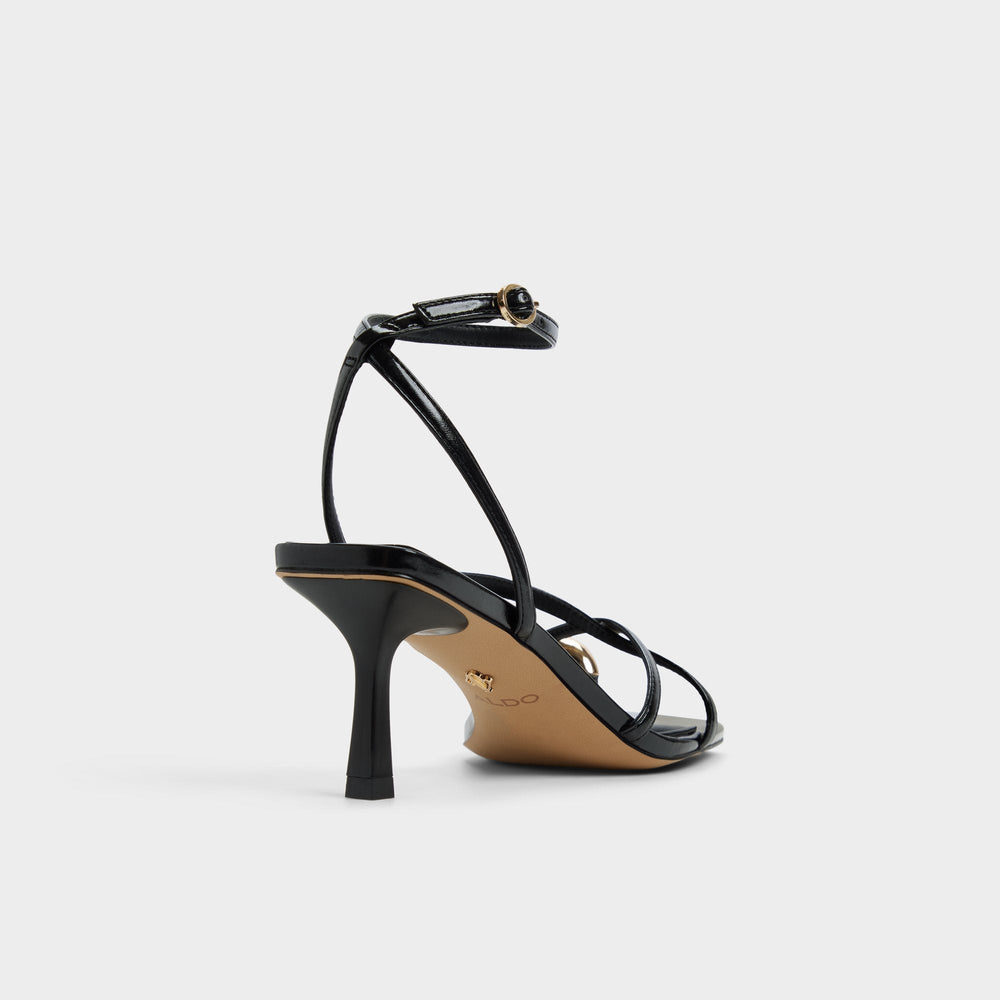Elodiah Black Women's Travel essentials - Strappy heeled sandal, Stiletto heel | Aldo sale