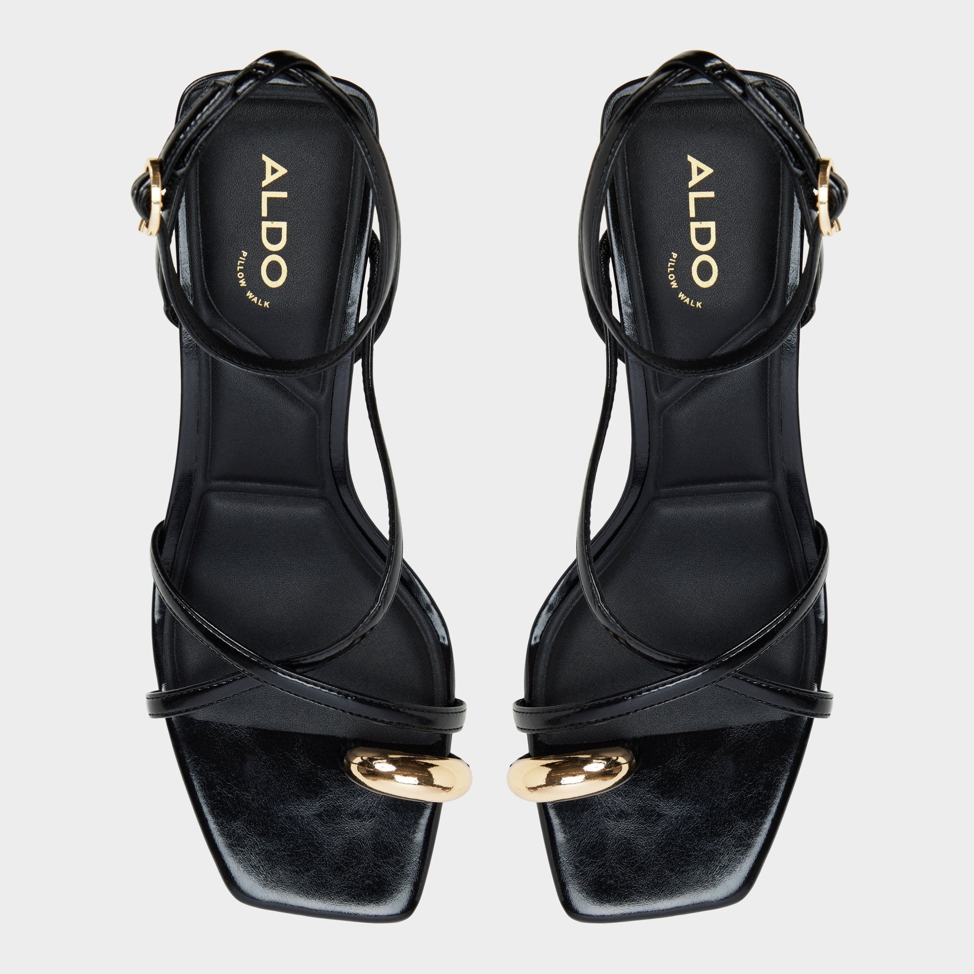 Elodiah Black Women's Travel essentials - Strappy heeled sandal, Stiletto heel | Aldo sale