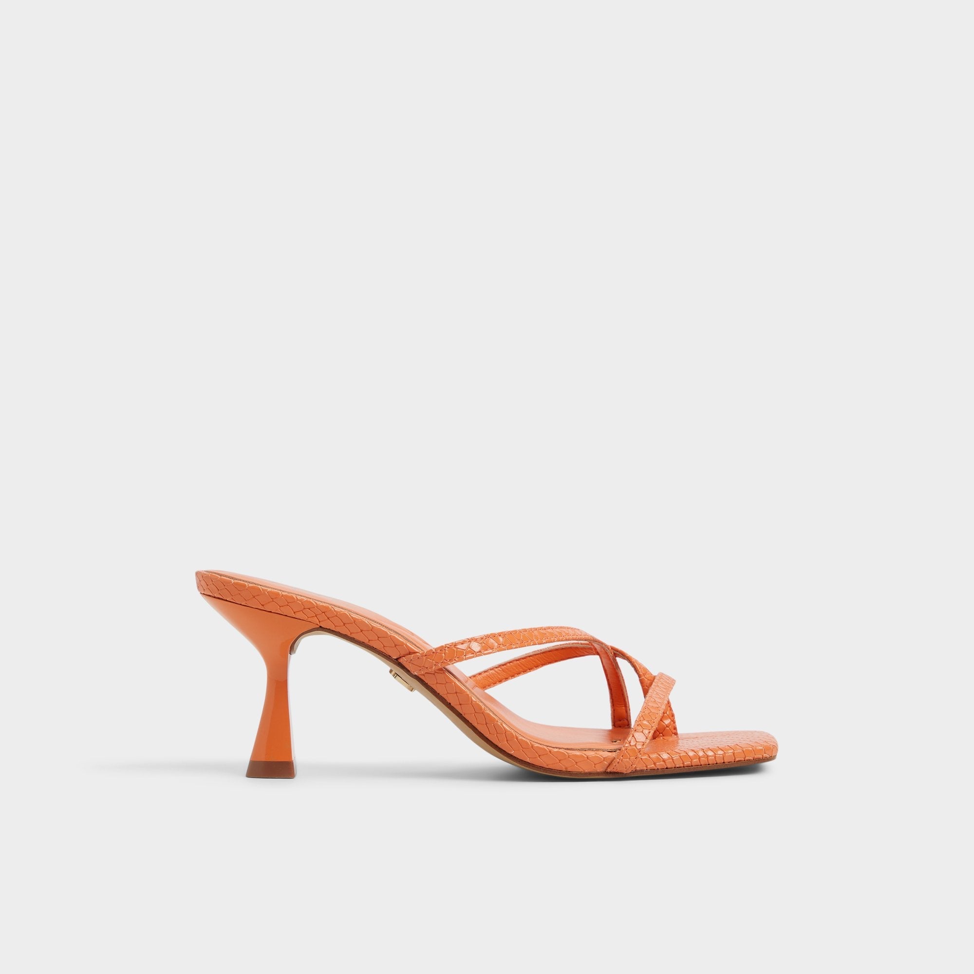 Calypsa Medium Orange Women's Heeled mules - Strappy heeled sandal | Aldo discount