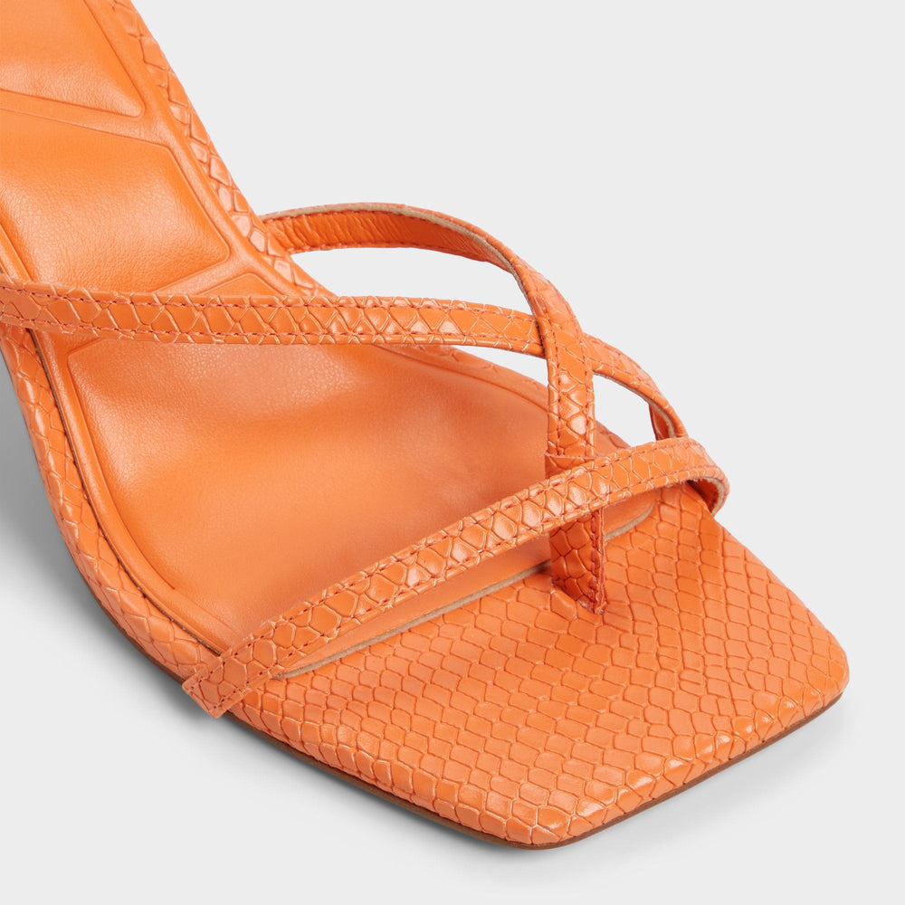 Calypsa Medium Orange Women's Heeled mules - Strappy heeled sandal | Aldo discount