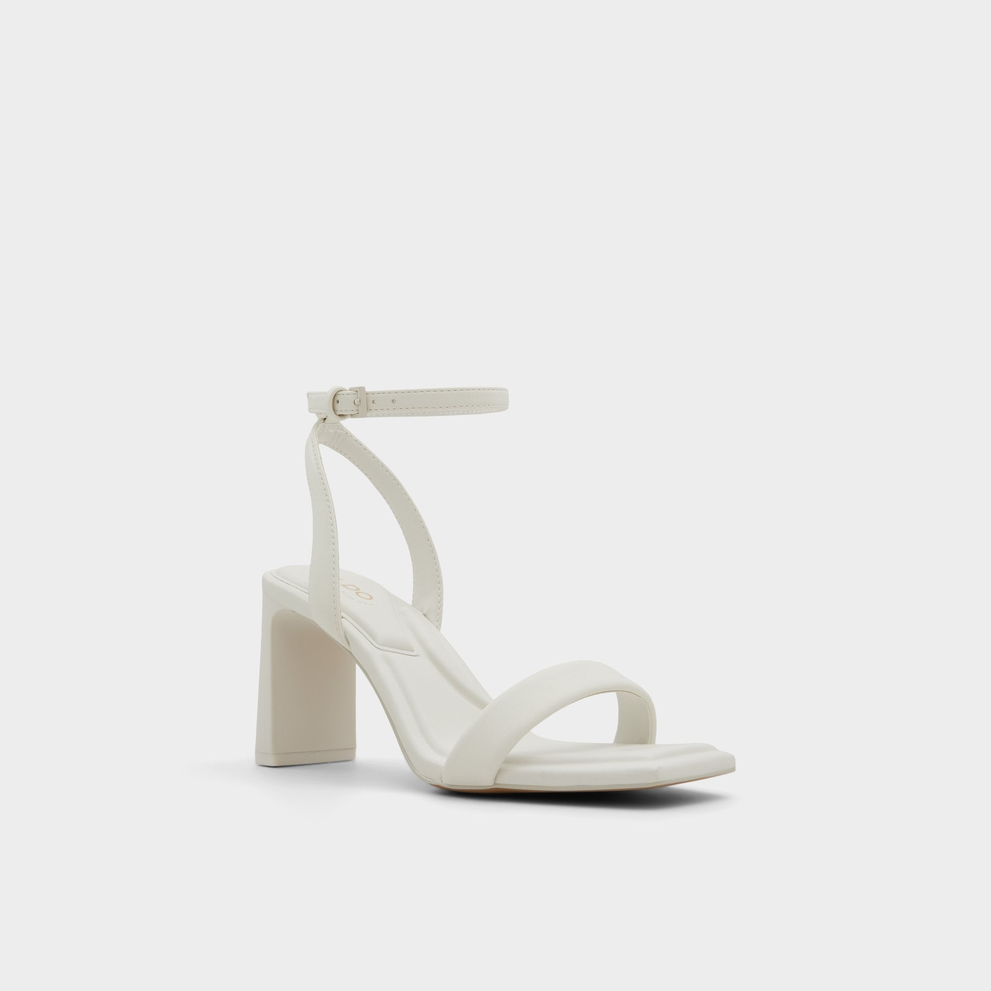 Aurorai White/Bone Women's Strappy sandals - Strappy heeled sandal, Block heel | Aldo sale