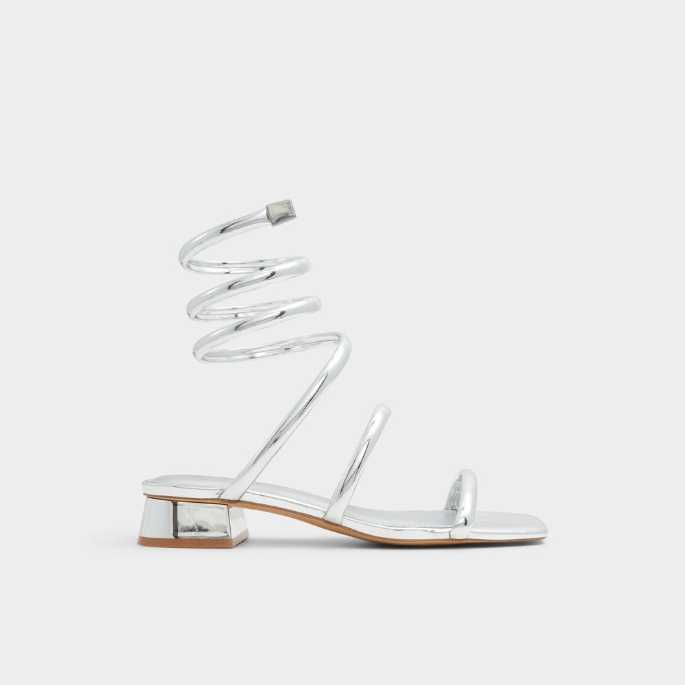 Spinna in Silver - Strappy sandal, Block heel | Aldo discount
