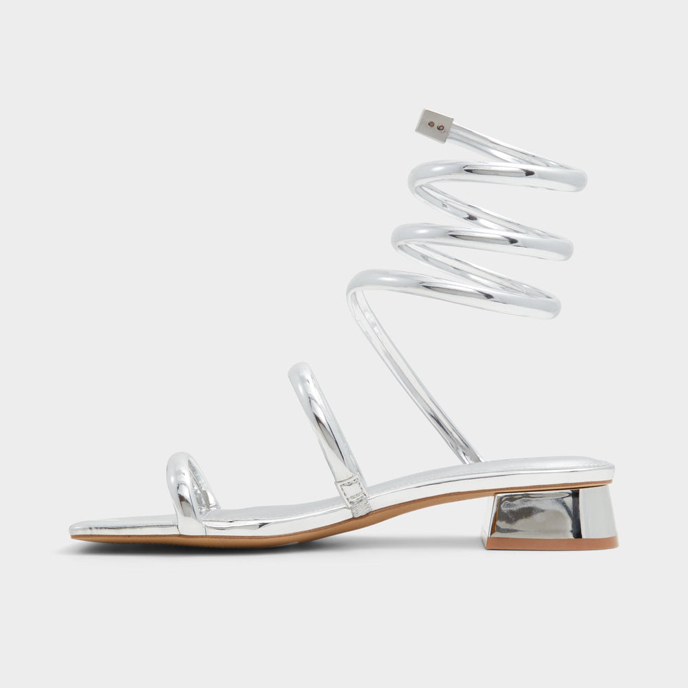 Spinna in Silver - Strappy sandal, Block heel | Aldo discount