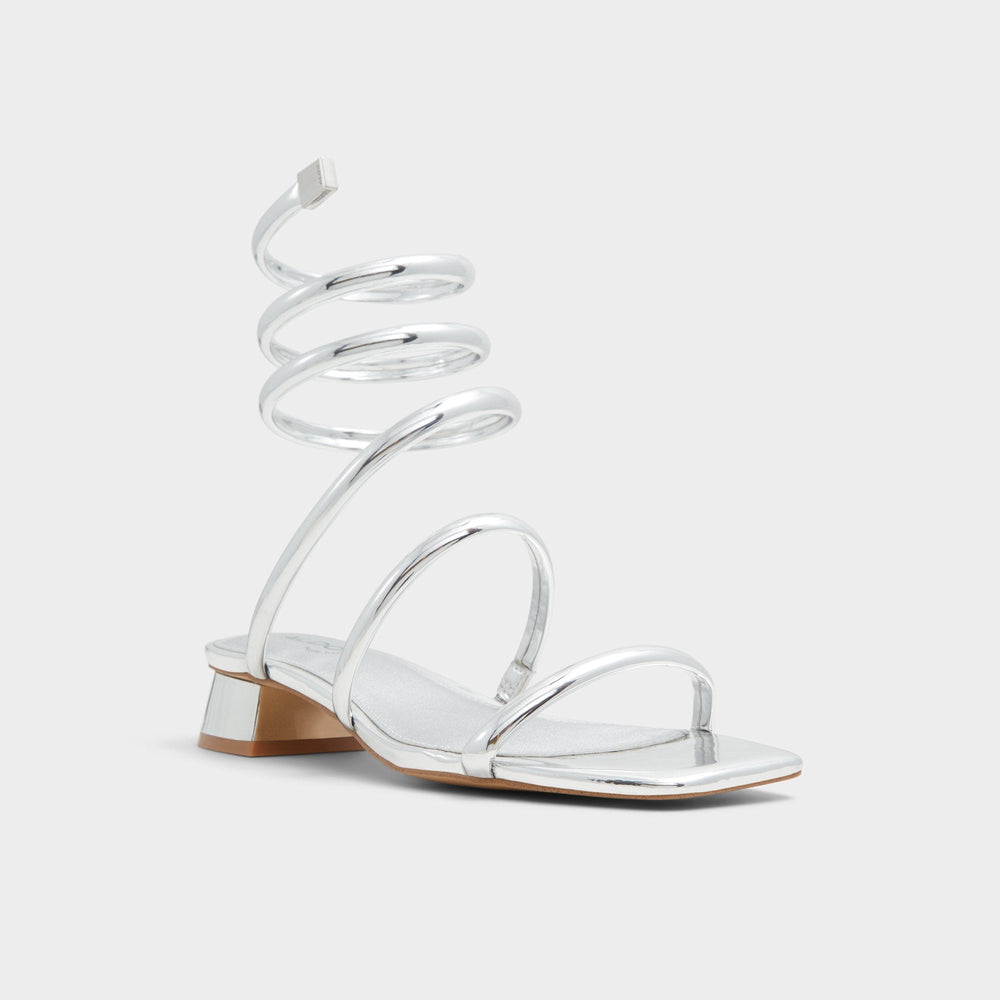Spinna in Silver - Strappy sandal, Block heel | Aldo discount