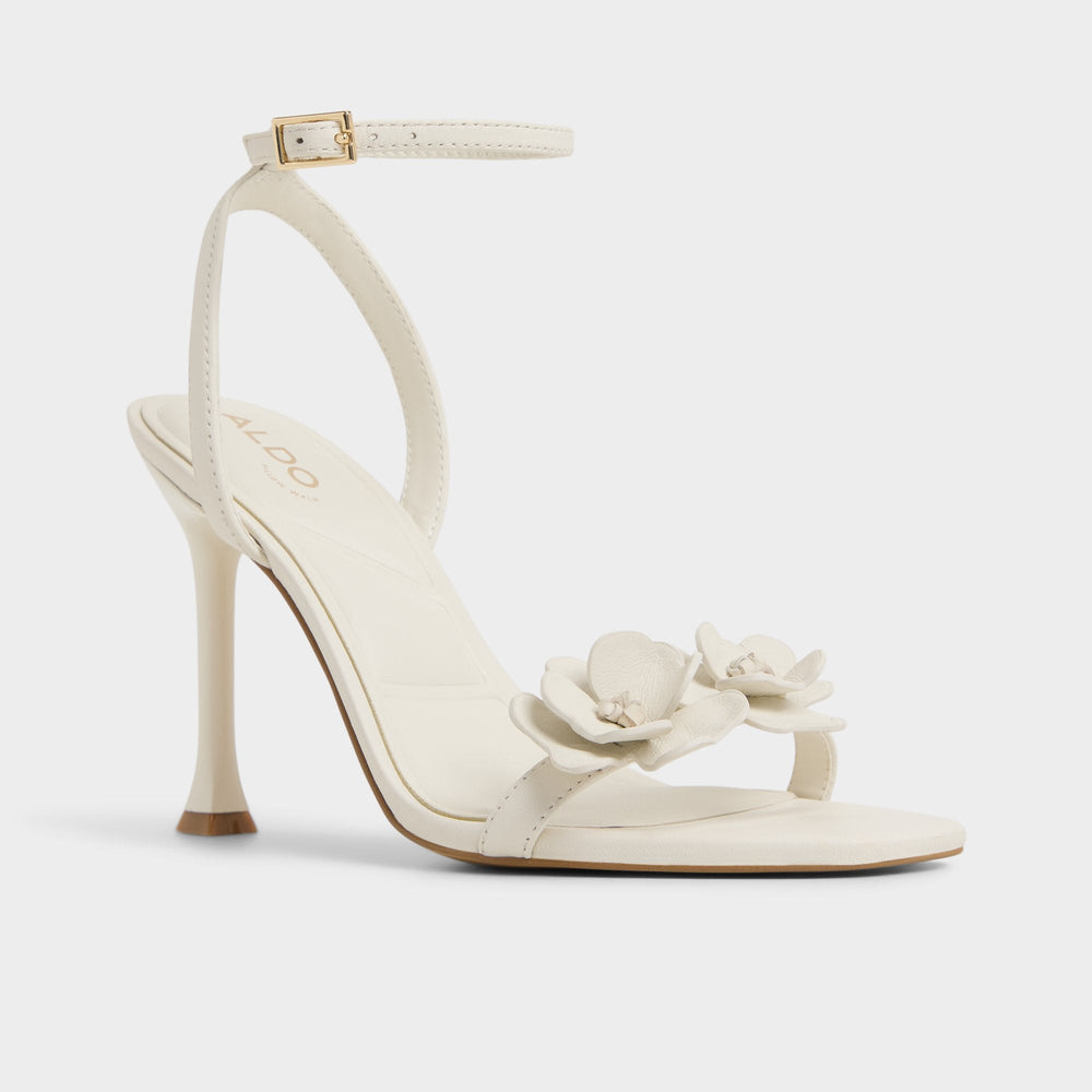 Daisylily White/Bone Women's Heeled sandals - Strappy heeled sandal, Stiletto heel | Aldo on sale