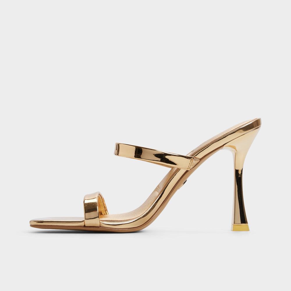 Evalyn in Gold - Strappy heeled sandal, Stiletto heel | Aldo for sale