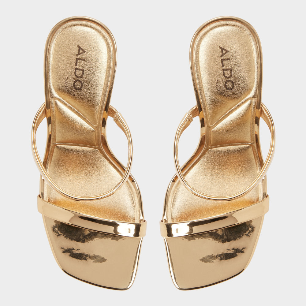 Evalyn in Gold - Strappy heeled sandal, Stiletto heel | Aldo for sale