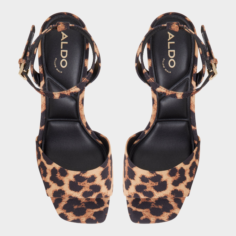 Chicgleam Brown Multi Women's Strappy sandals - Strappy heeled sandal, Platform | Aldo sale