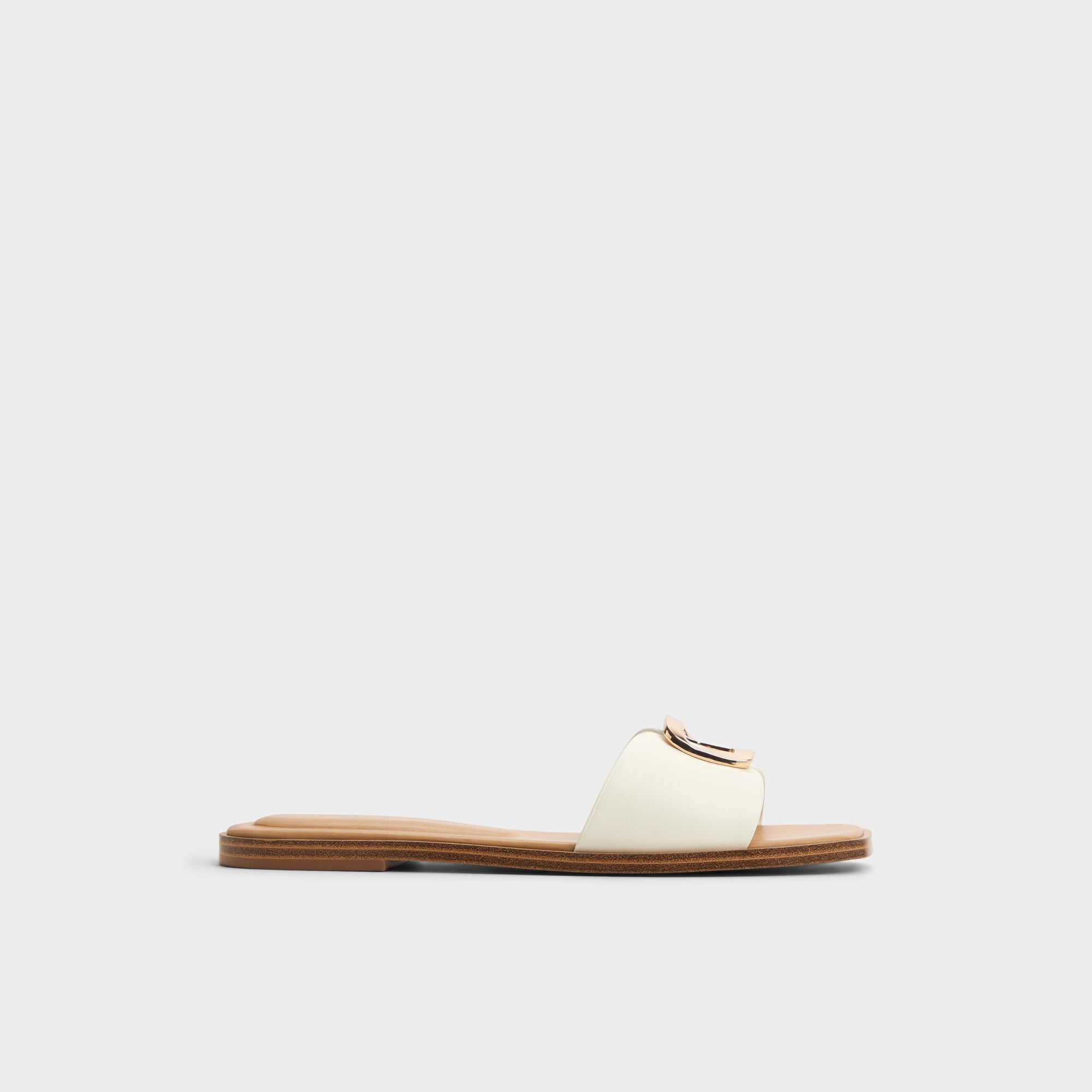 Tidella White Women's Flats - Slide sandal | Aldo outlet