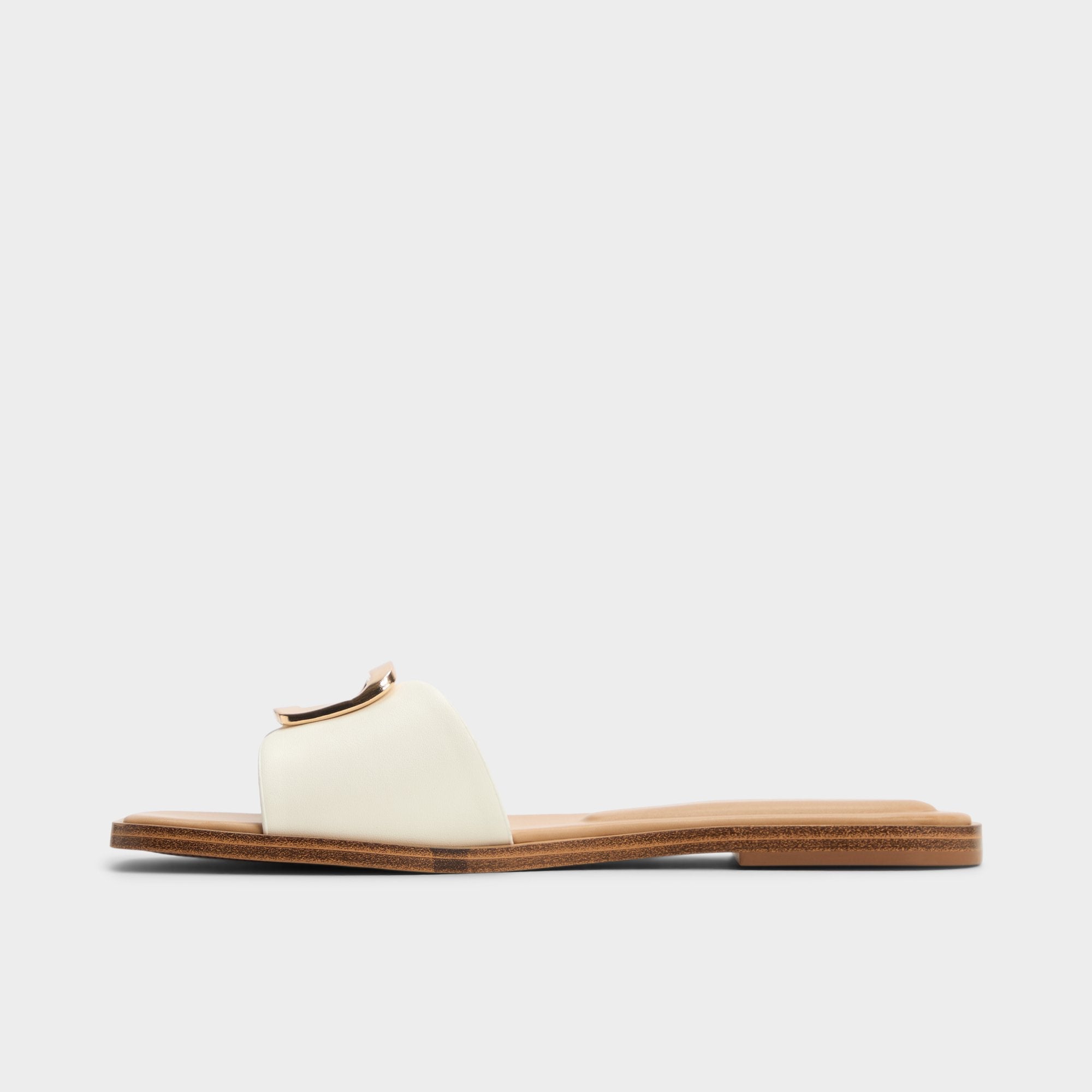 Tidella White Women's Flats - Slide sandal | Aldo outlet