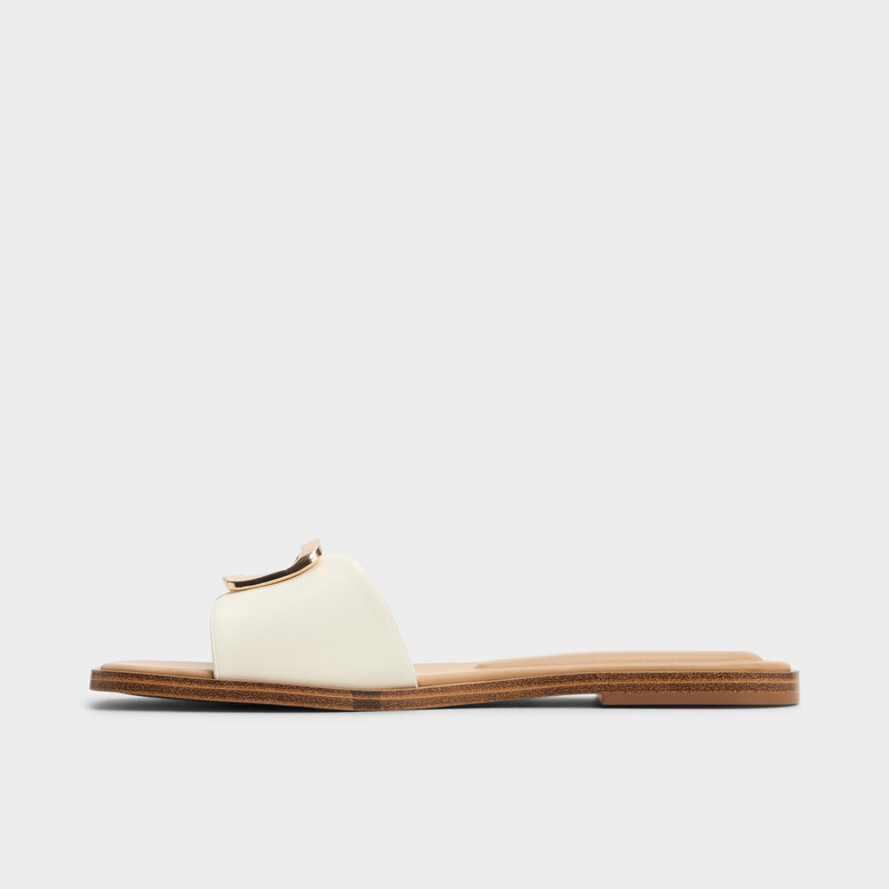 Tidella White Women's Flats - Slide sandal | Aldo outlet