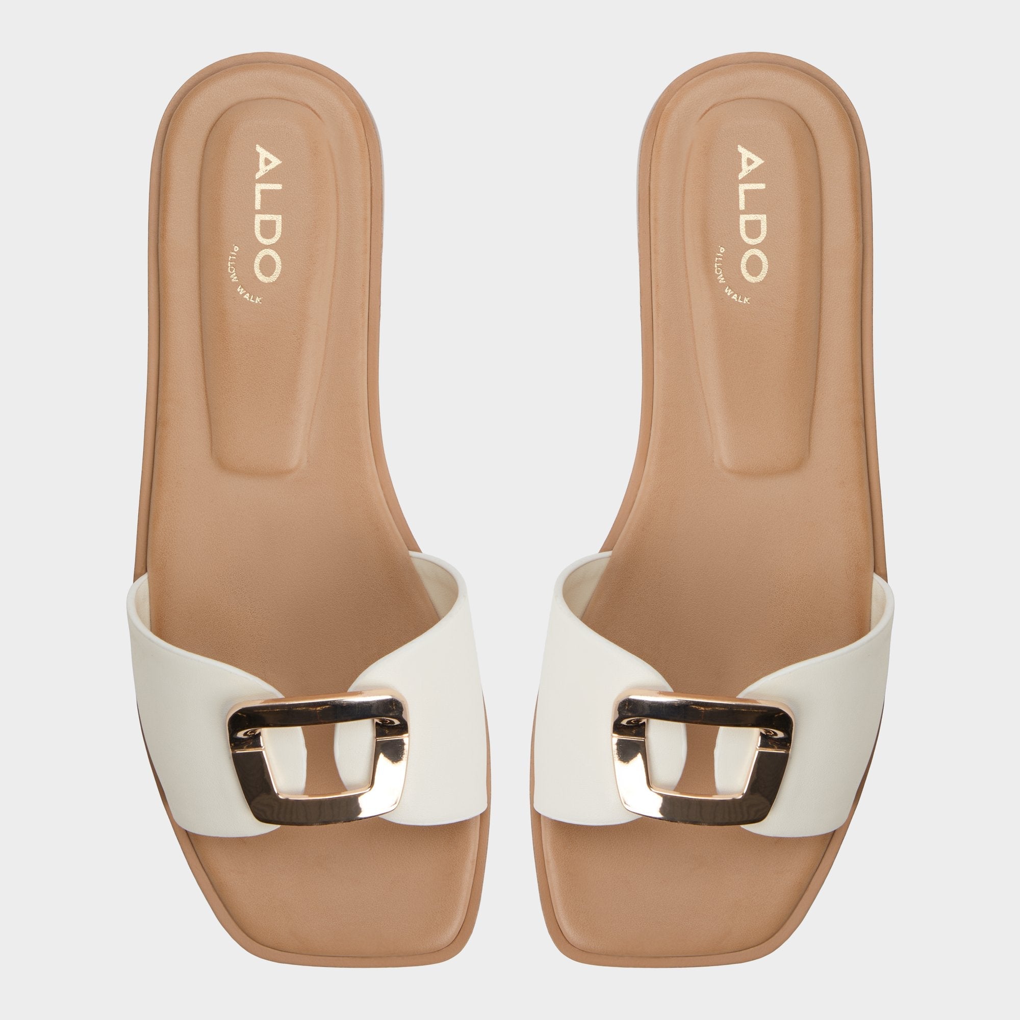 Tidella White Women's Flats - Slide sandal | Aldo outlet