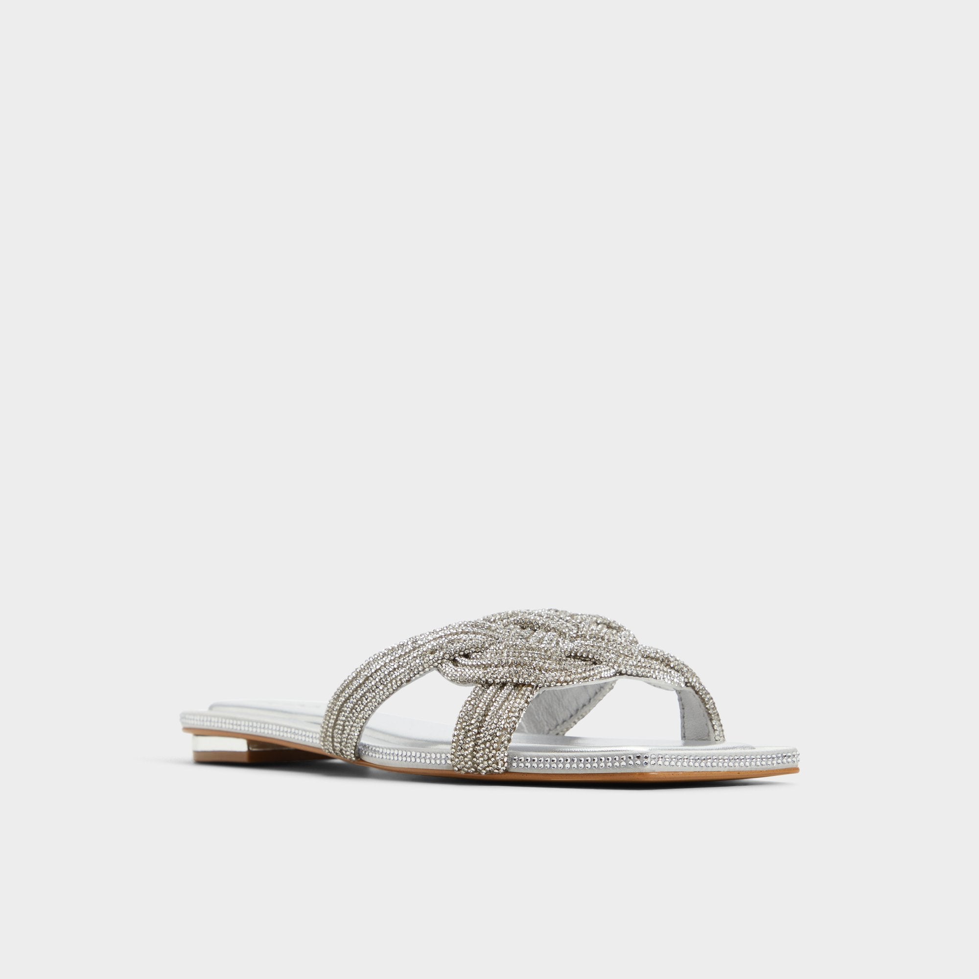Karlina Silver Women's Iridescent metallics - Slide sandal | Aldo on sale