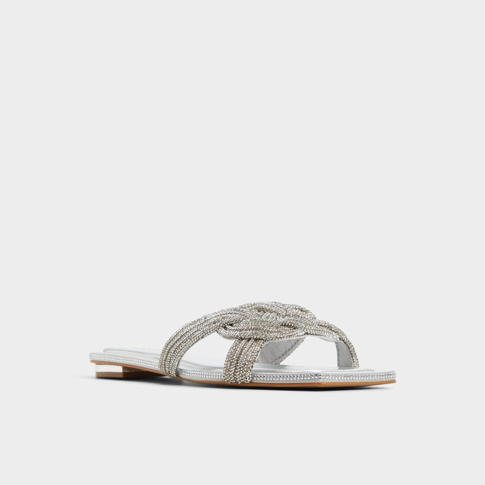 Karlina Silver Women's Iridescent metallics - Slide sandal | Aldo on sale