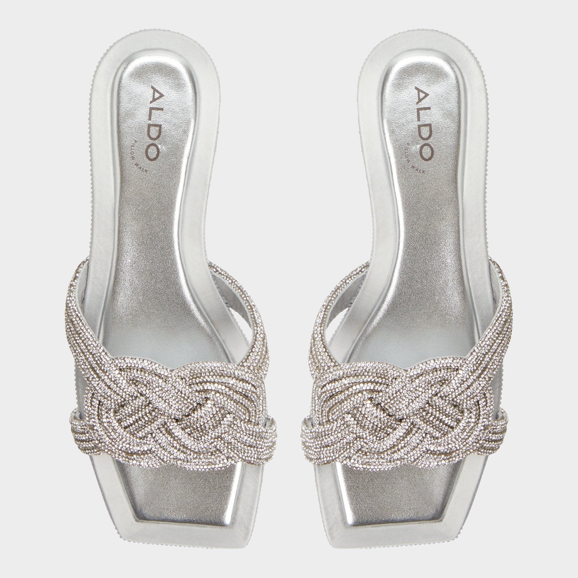 Karlina Silver Women's Iridescent metallics - Slide sandal | Aldo on sale