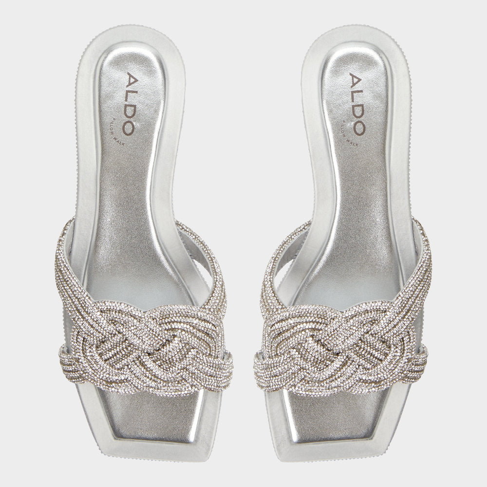 Karlina Silver Women's Iridescent metallics - Slide sandal | Aldo on sale