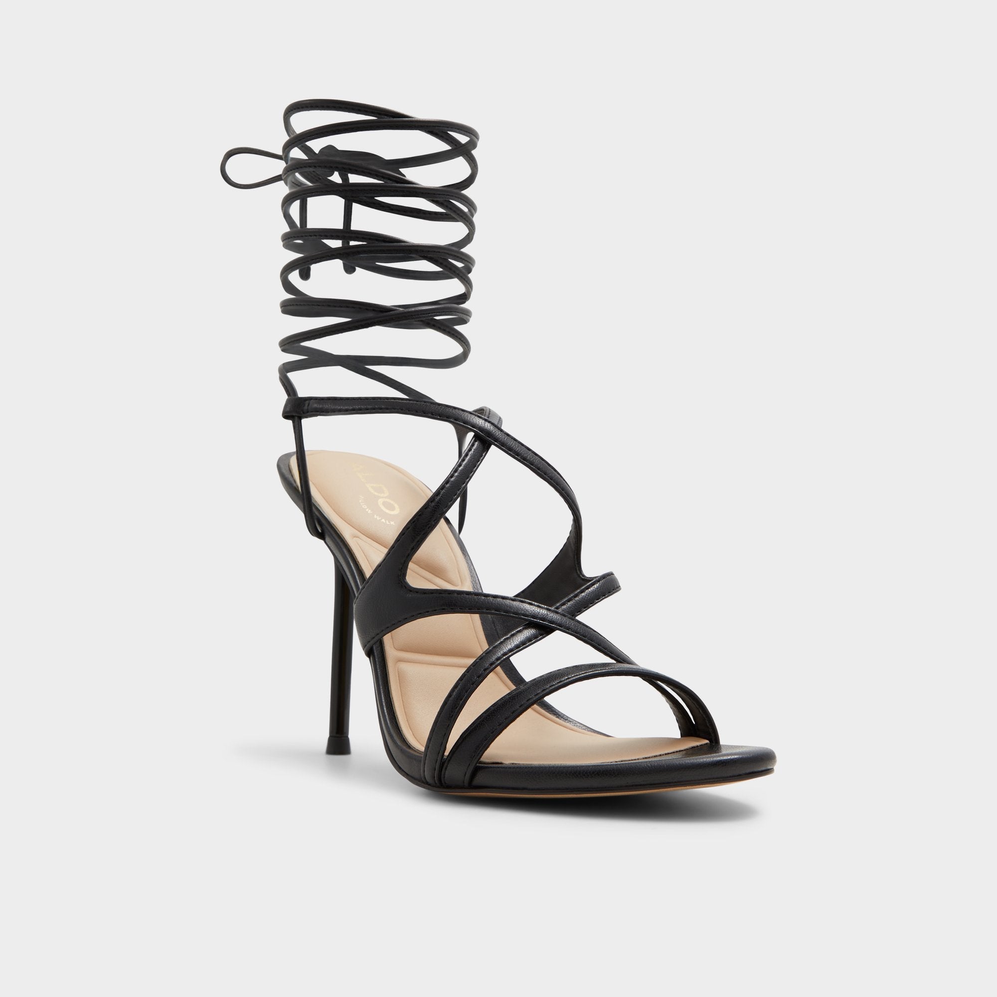 Marylou Black Women's Strappy sandals - Strappy heeled sandal | Aldo discount