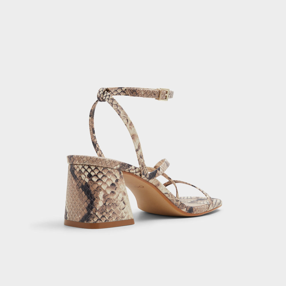 Adrauder in Brown Overflow 13801090 - Strappy block heeled sandal, Block heel | Aldo sale