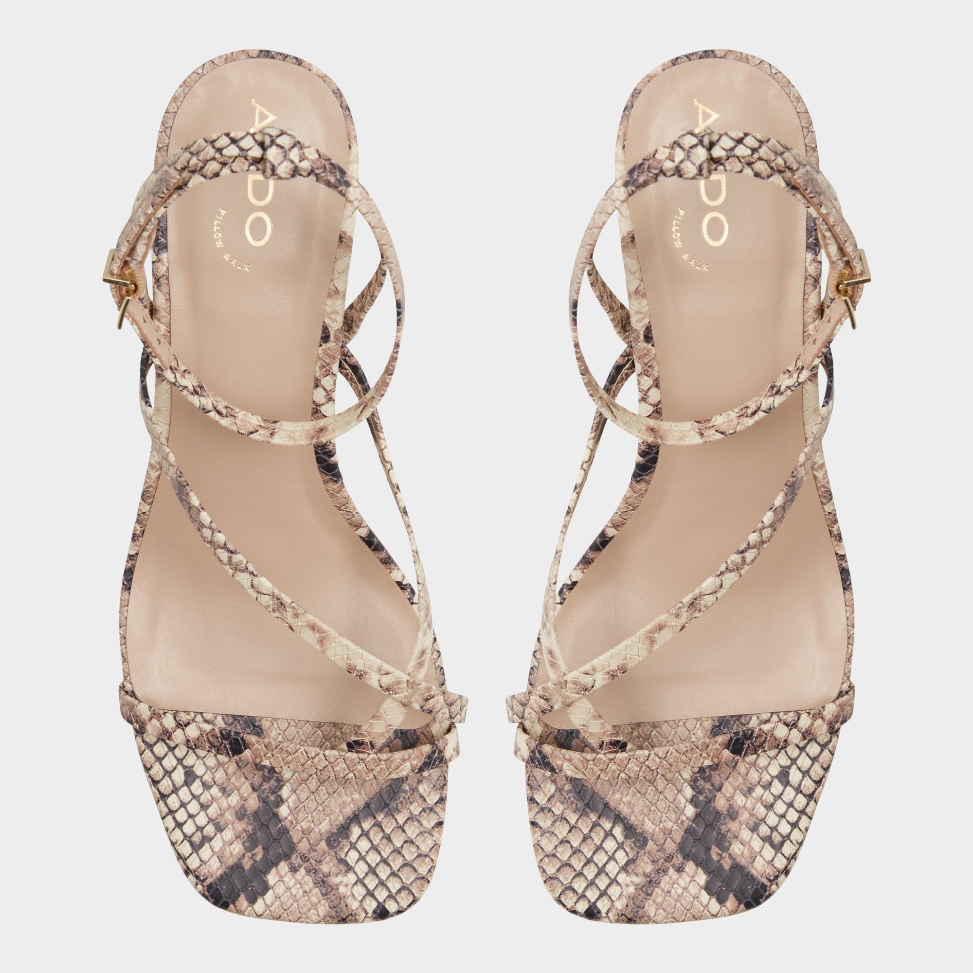 Adrauder in Brown Overflow 13801090 - Strappy block heeled sandal, Block heel | Aldo sale