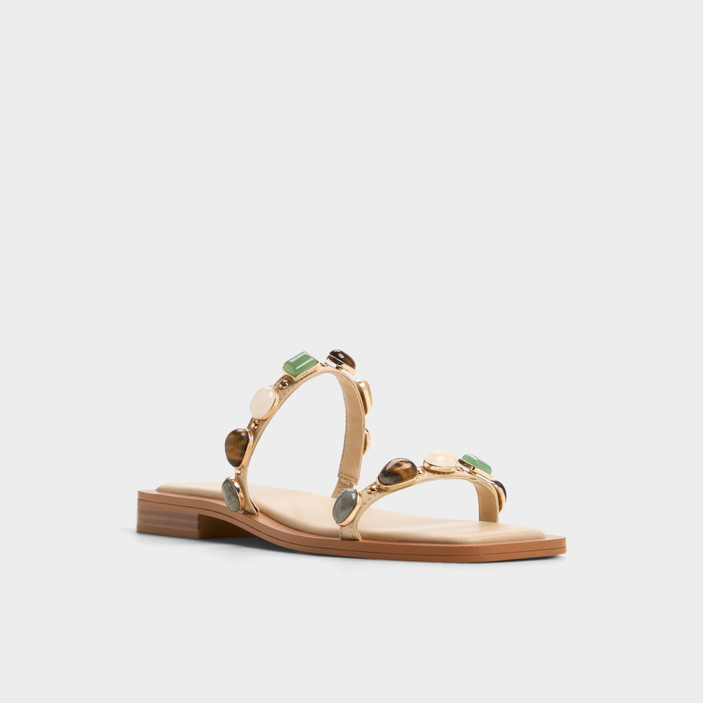 Sapphira Medium Beige Women's Flats - Strappy flat sandal | Aldo sale
