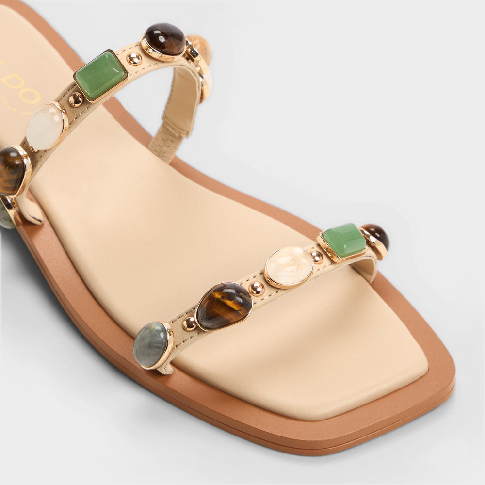 Sapphira Medium Beige Women's Flats - Strappy flat sandal | Aldo sale