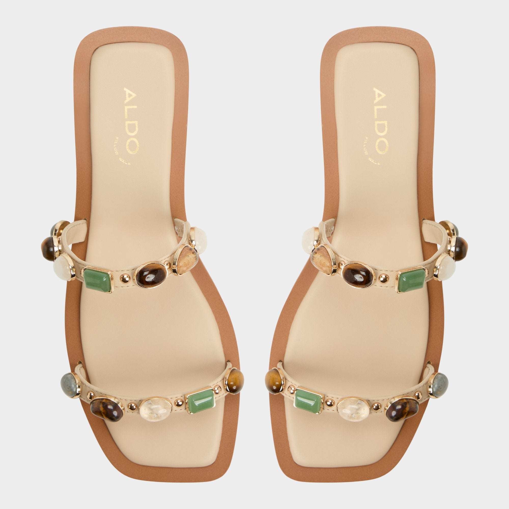 Sapphira Medium Beige Women's Flats - Strappy flat sandal | Aldo sale