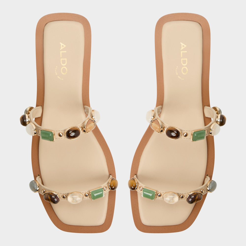 Sapphira Medium Beige Women's Flats - Strappy flat sandal | Aldo sale