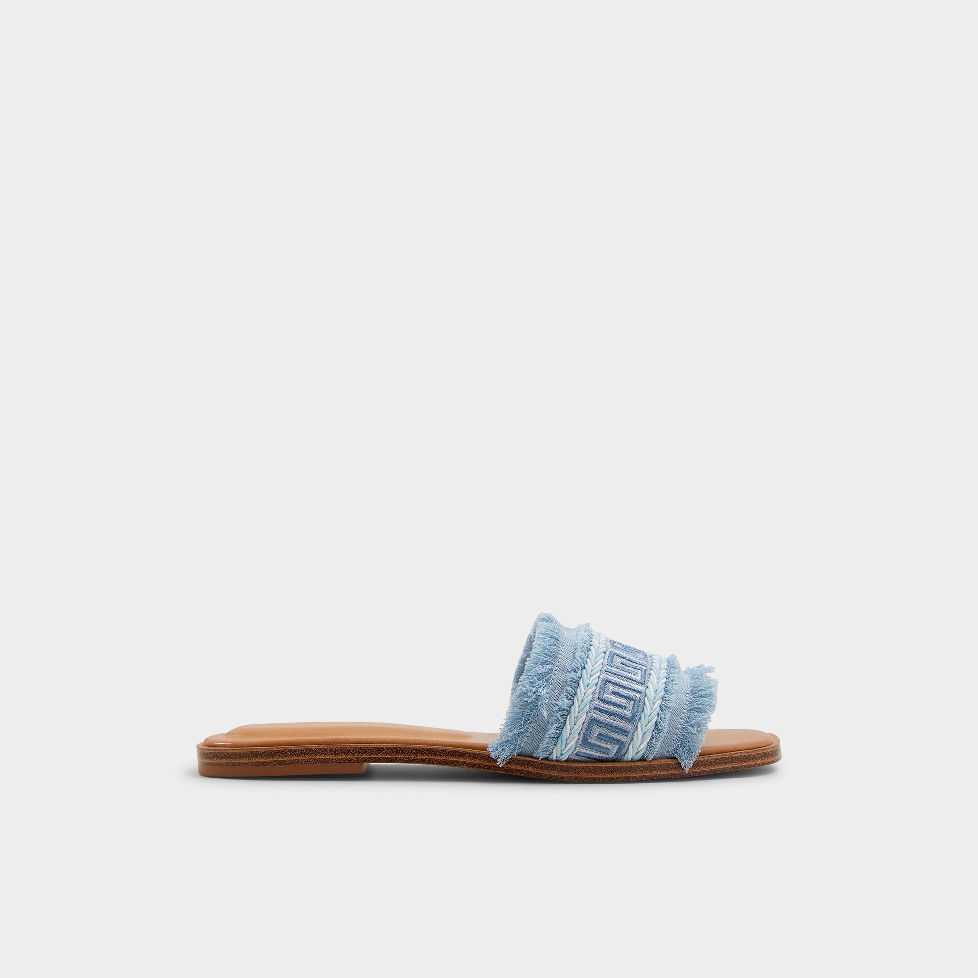 Nalani Medium Blue Women's Flats - Slide sandal | Aldo for sale