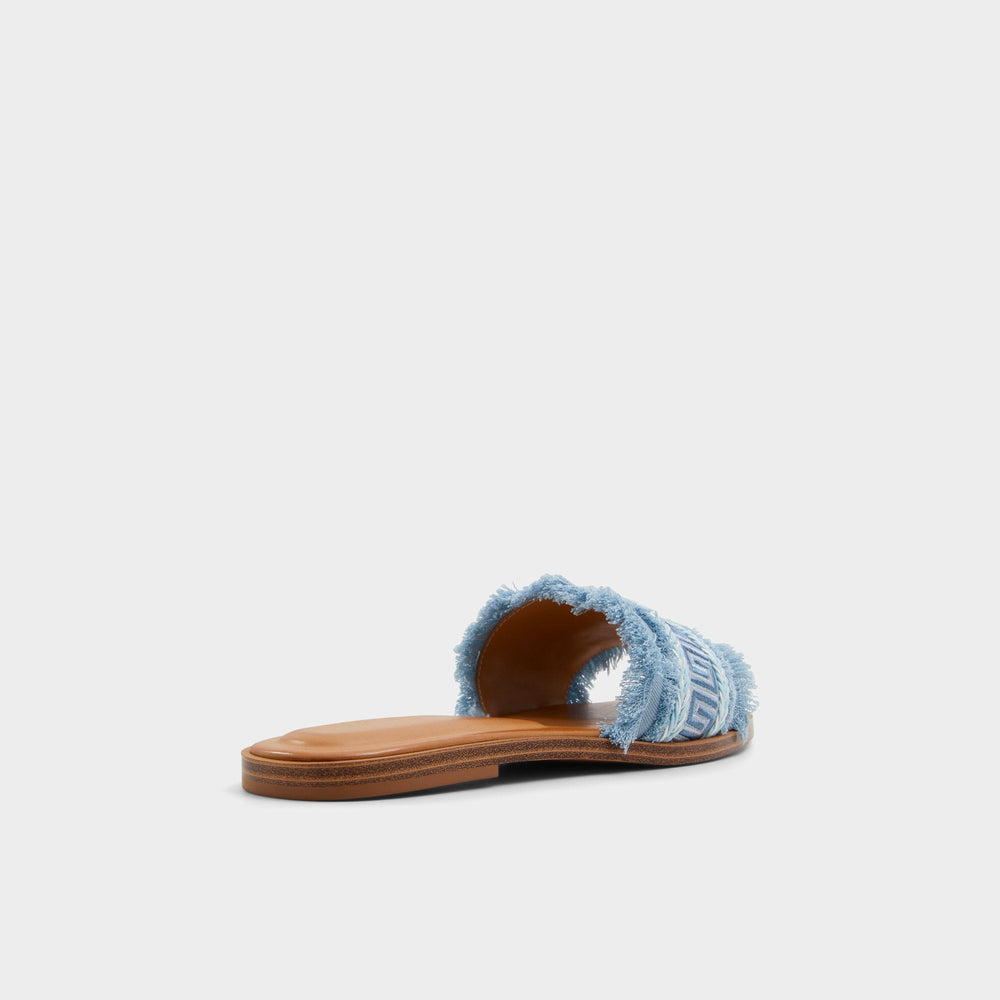 Nalani Medium Blue Women's Flats - Slide sandal | Aldo for sale