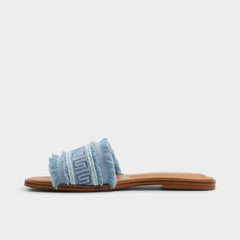 Nalani Medium Blue Women's Flats - Slide sandal | Aldo for sale