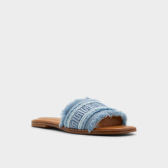 Nalani Medium Blue Women's Flats - Slide sandal | Aldo for sale