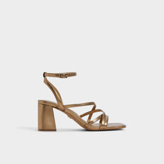 Esther Gold Women's Block heels - Strappy heeled sandal, Block heel | Aldo discount