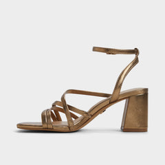 Esther Gold Women's Block heels - Strappy heeled sandal, Block heel | Aldo discount
