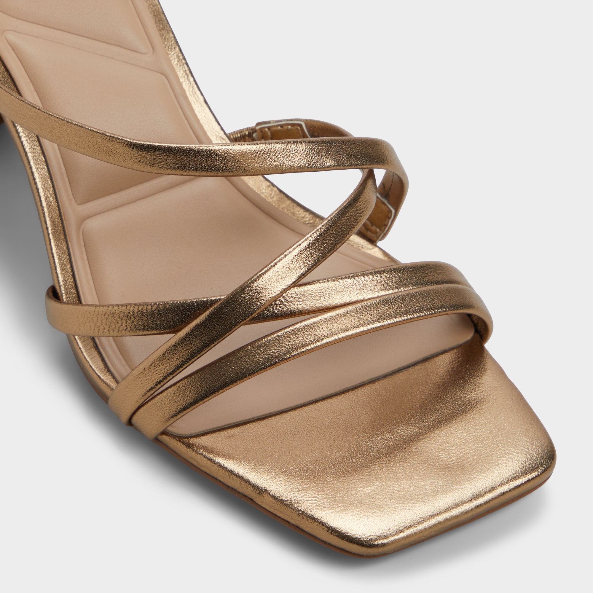 Esther Gold Women's Block heels - Strappy heeled sandal, Block heel | Aldo discount
