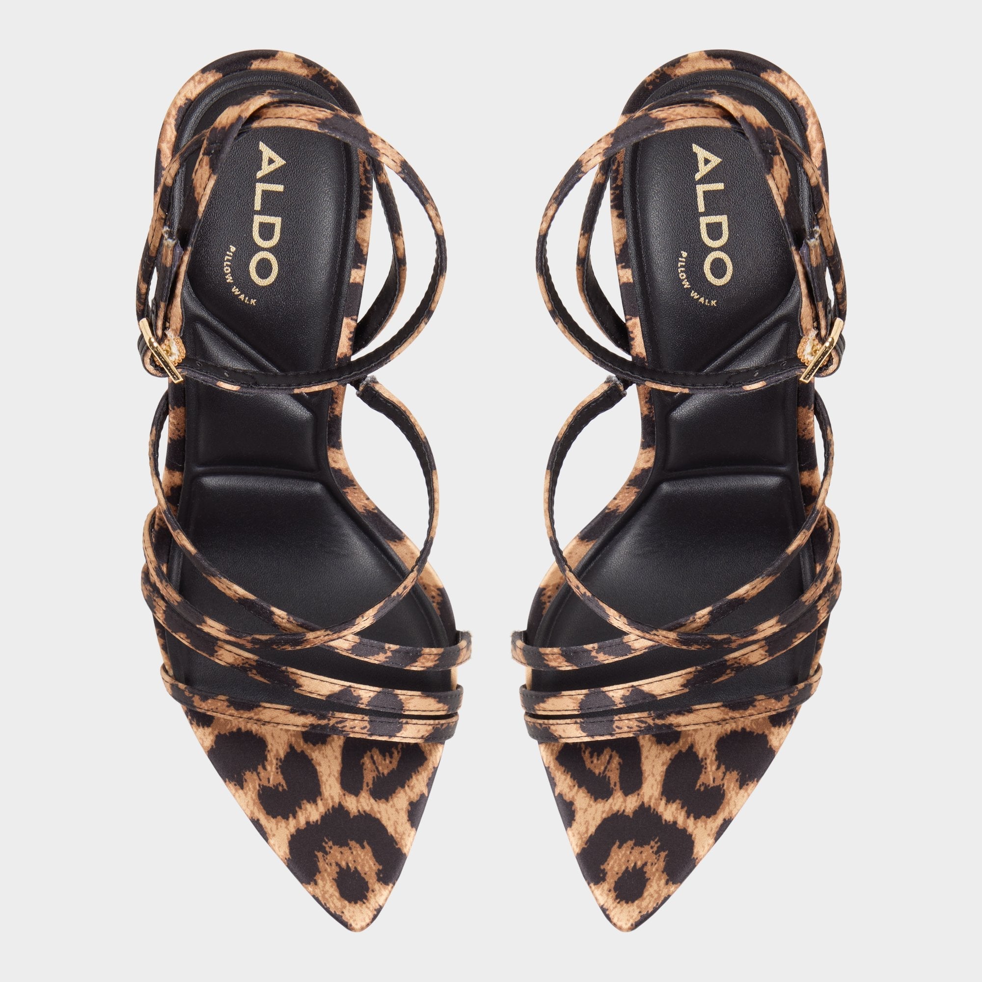 Solania Brown Multi Women's Strappy sandals - Strappy heeled sandal, Stiletto heel | Aldo outlet