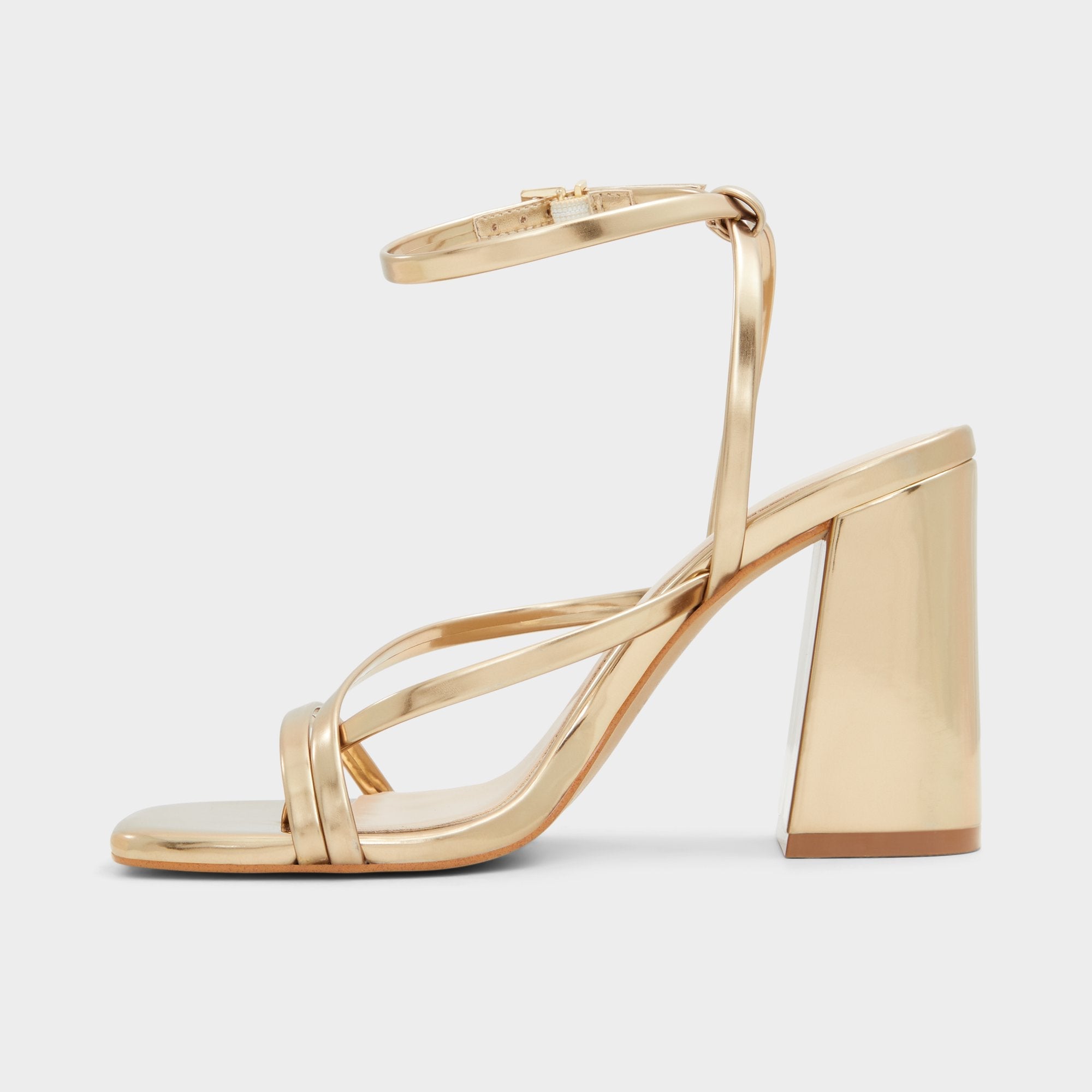 Laurader Gold Women's Block heels - Strappy heeled sandal, Block heel | Aldo discount