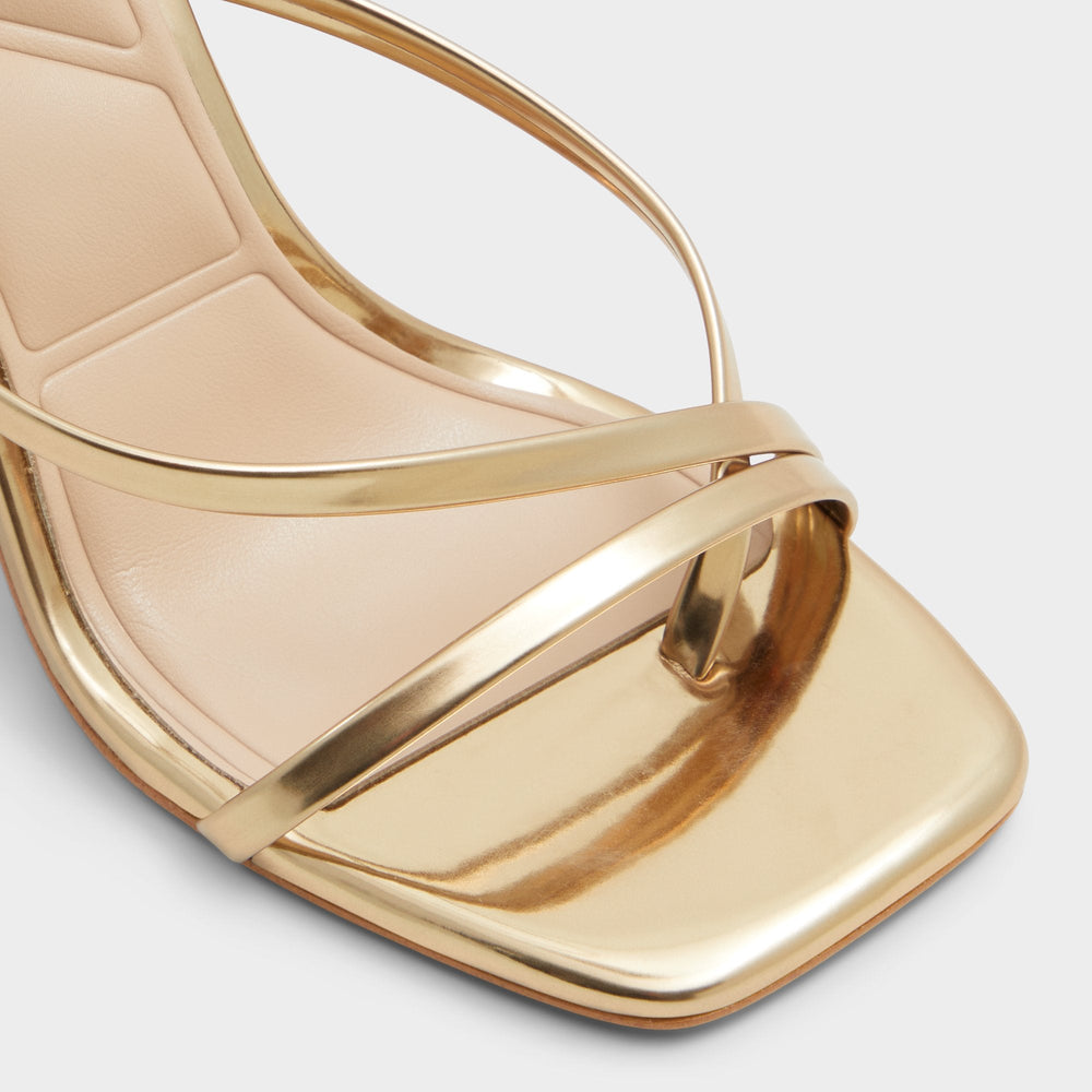 Laurader Gold Women's Block heels - Strappy heeled sandal, Block heel | Aldo discount