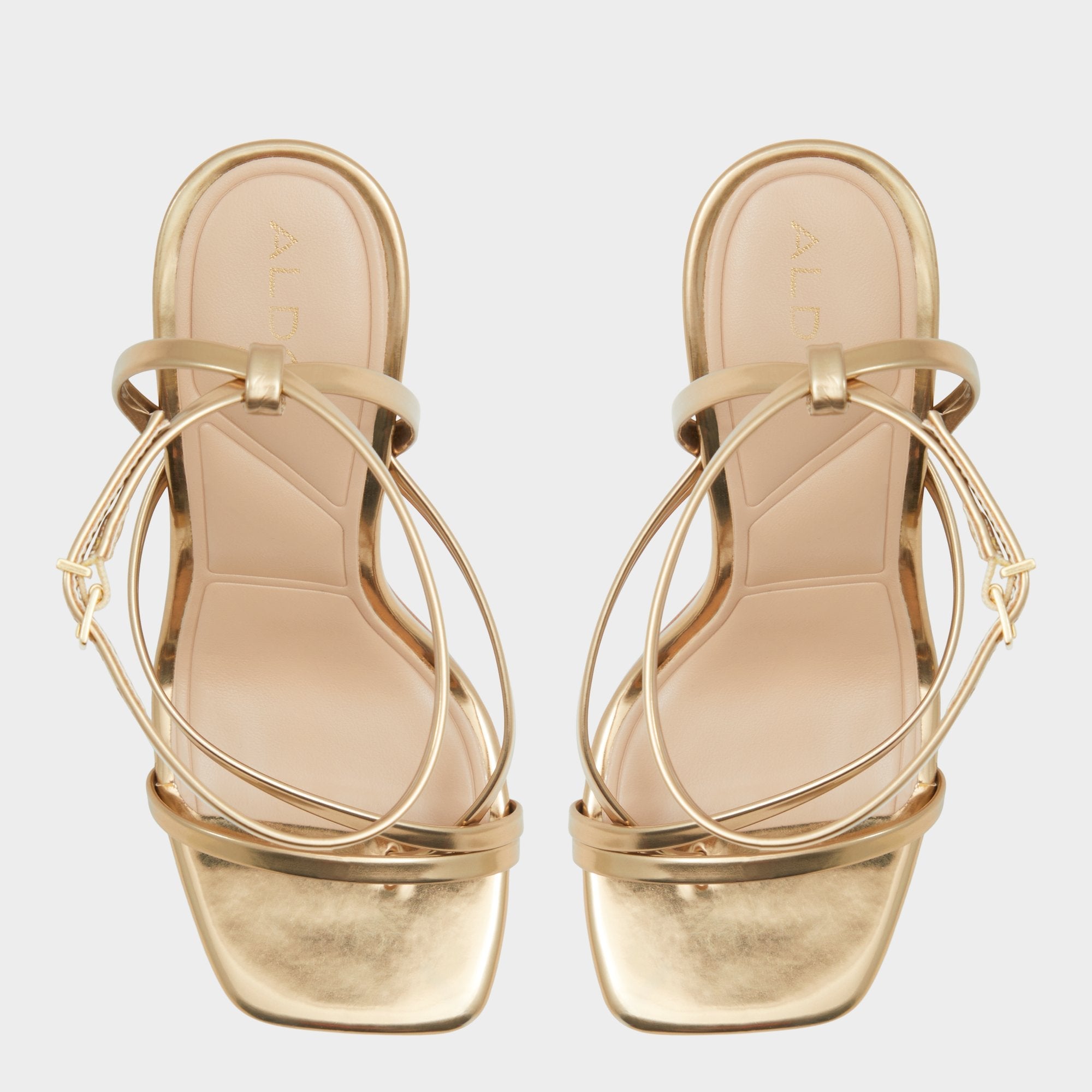 Laurader Gold Women's Block heels - Strappy heeled sandal, Block heel | Aldo discount