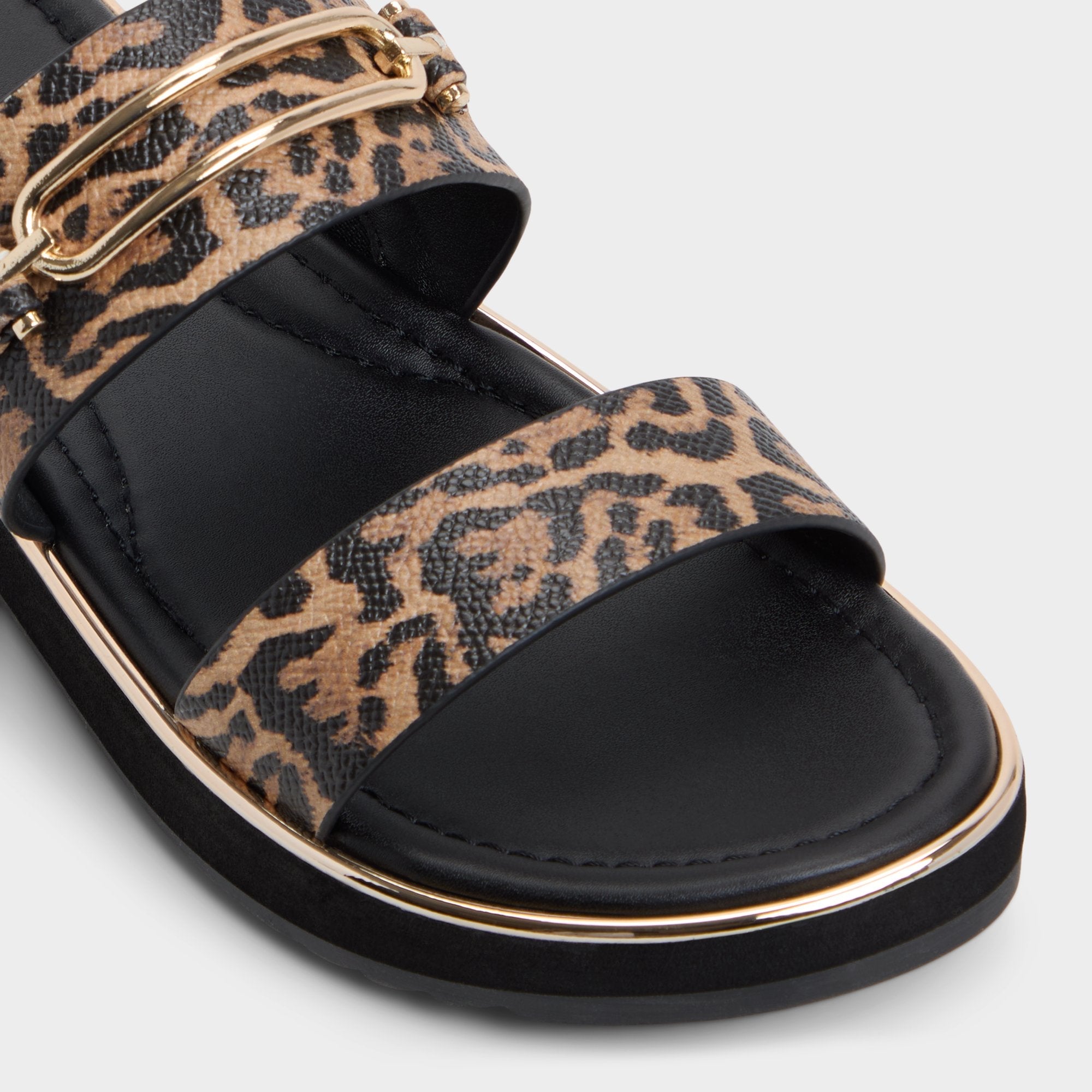 Lagoon Brown Multi Women's Flats - Strappy flat sandal, Footbed sandal | Aldo for sale