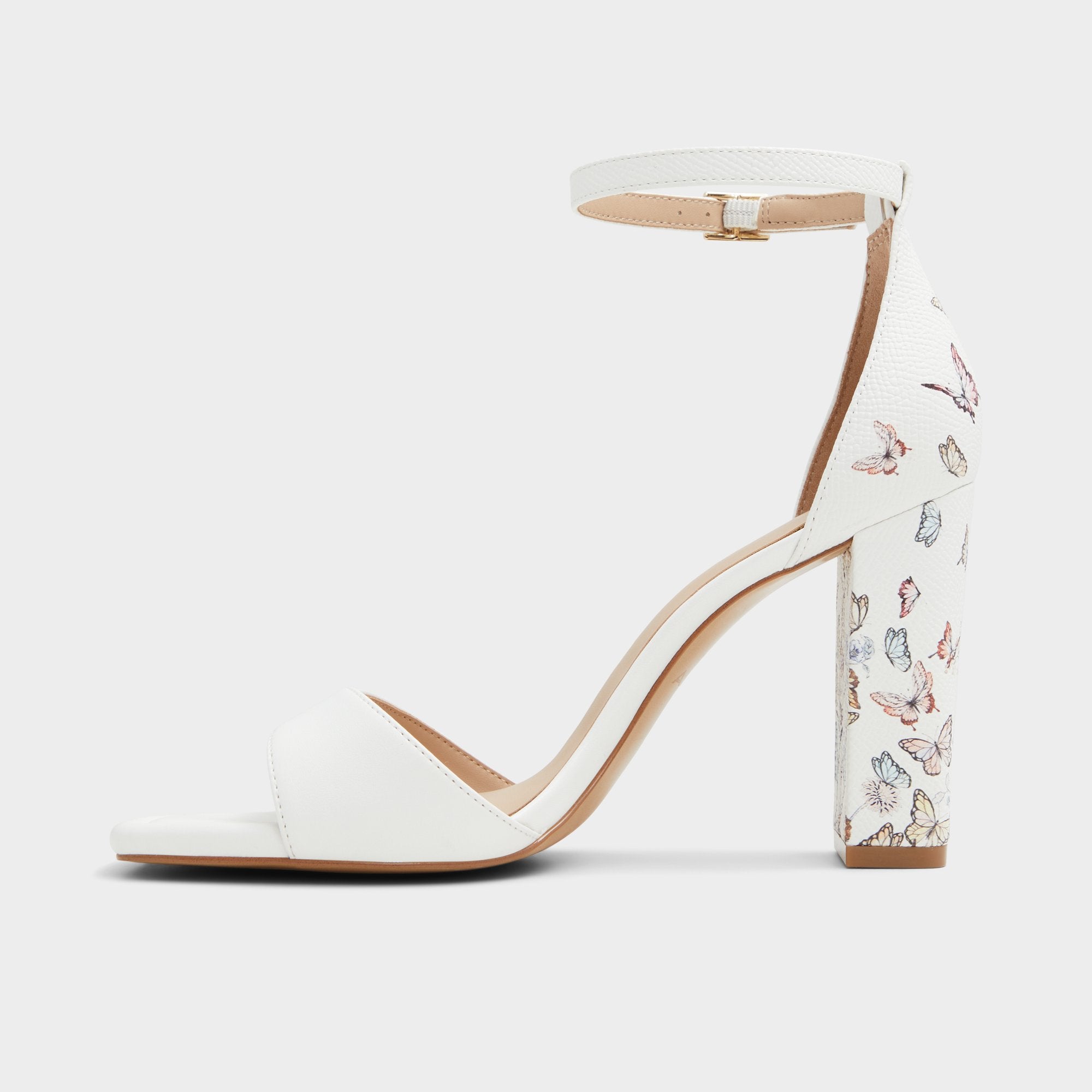 Enaegyn White Multi Women's Strappy sandals - Strappy heeled sandal, Block heel | Aldo on sale