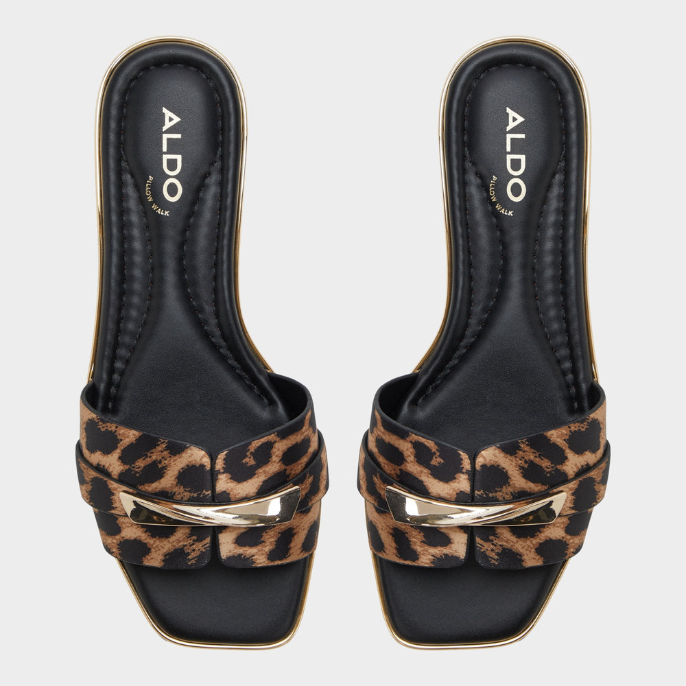 Darlina Brown Multi Women's Flats - Slide sandal | Aldo on sale