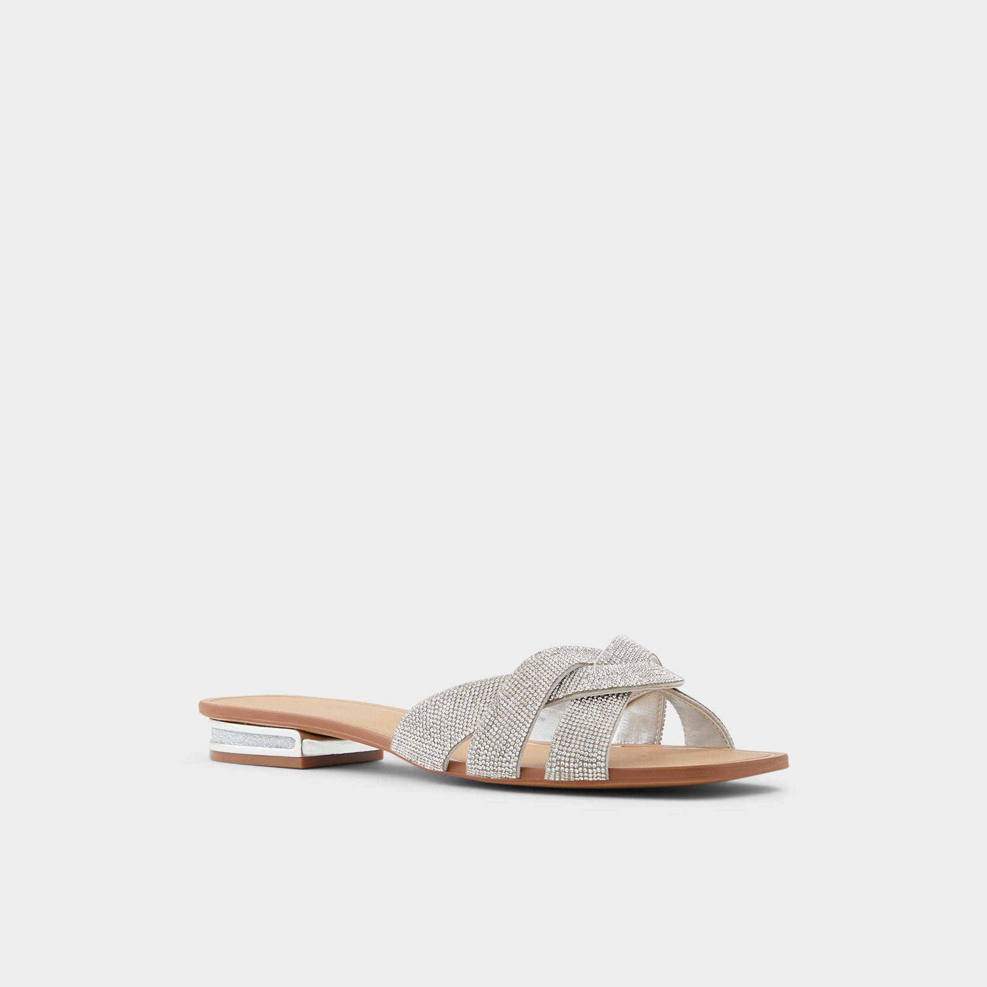 Coredith Silver Women's Flats - Slide sandal | Aldo for sale