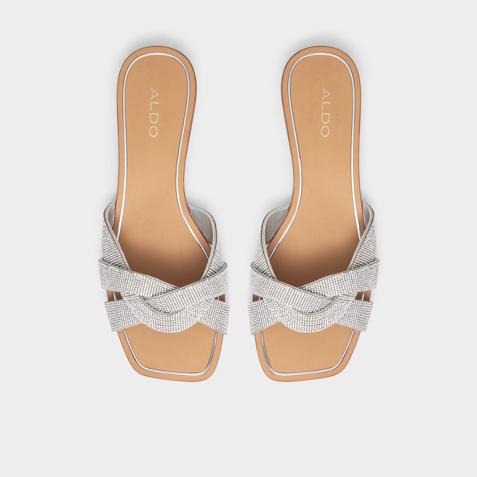 Coredith Silver Women's Flats - Slide sandal | Aldo for sale