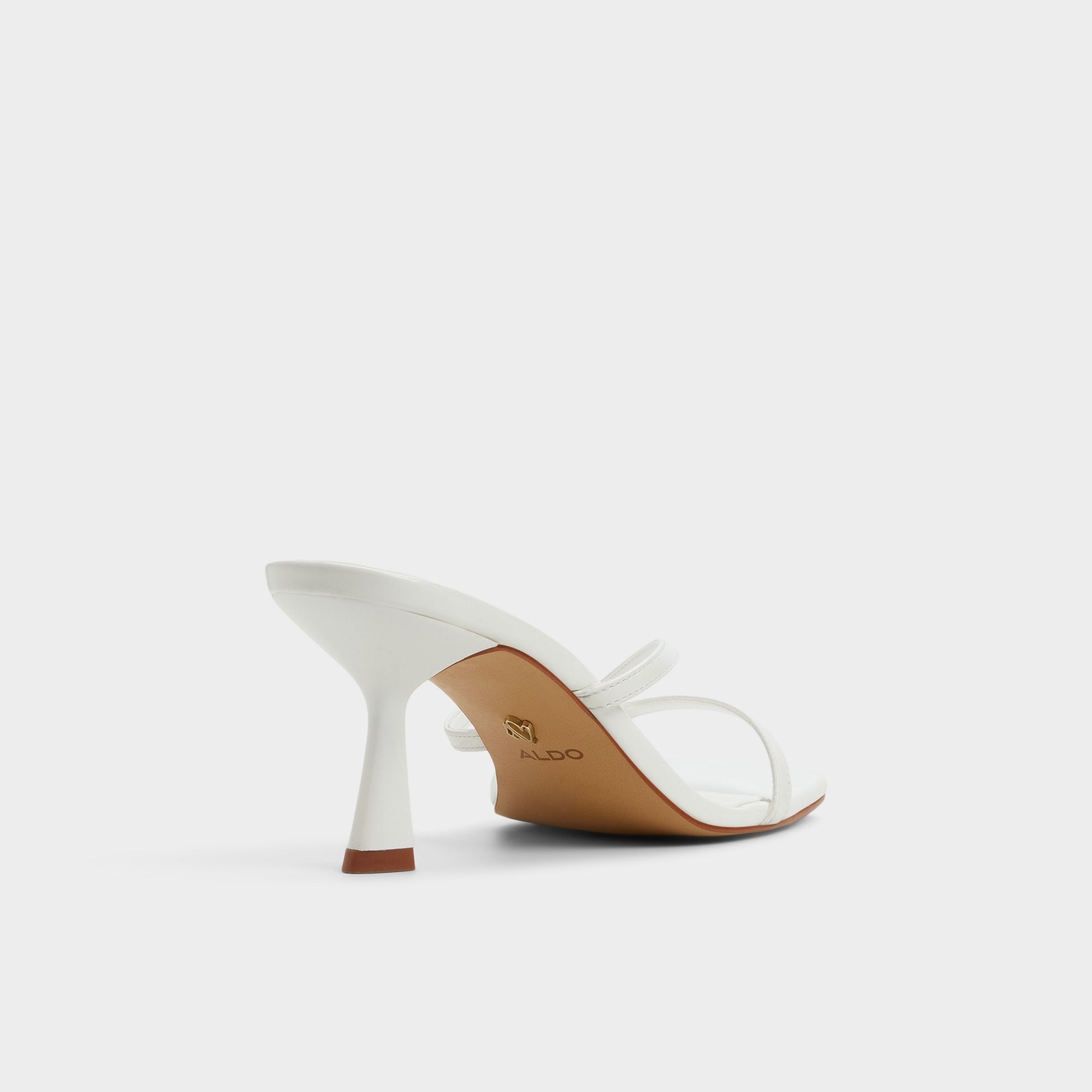 Calypsa White Women's Heeled mules - Strappy heeled sandal, Block heel | Aldo outlet