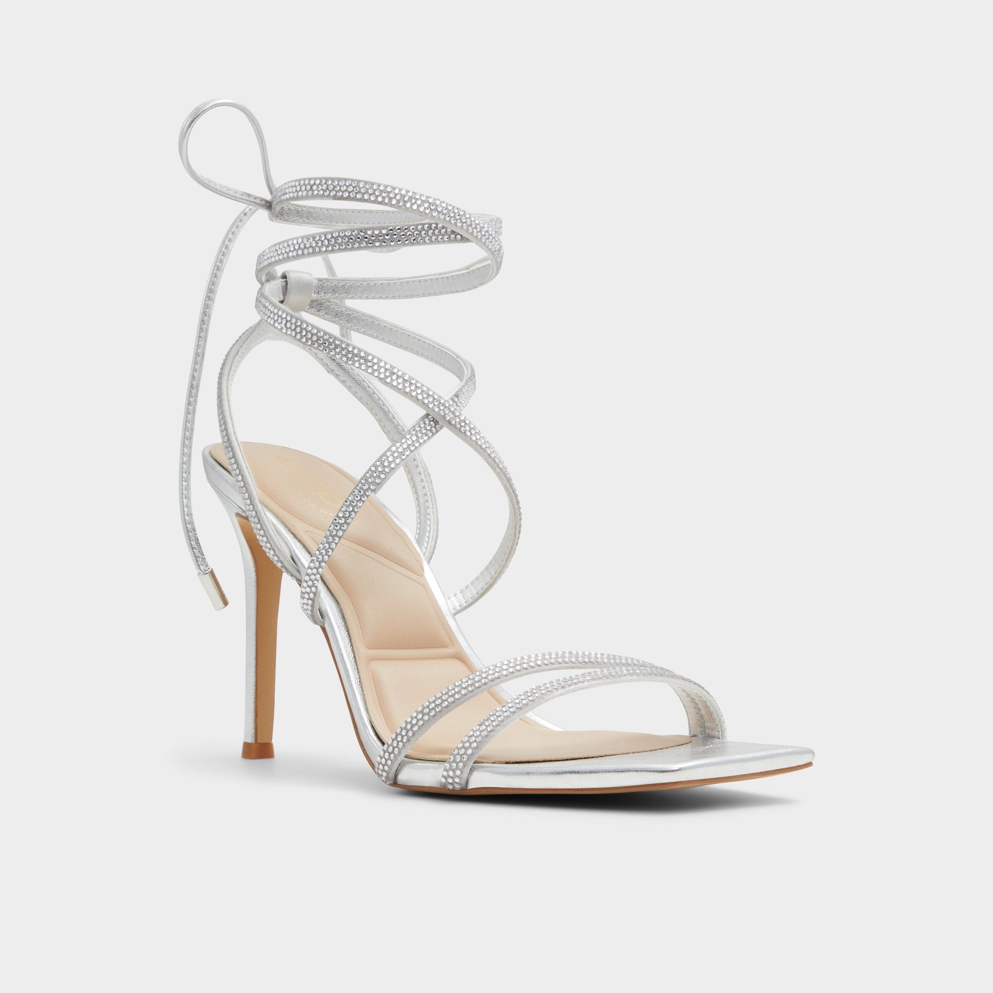 Phaedra in Silver - Strappy stiletto sandal | Aldo sale