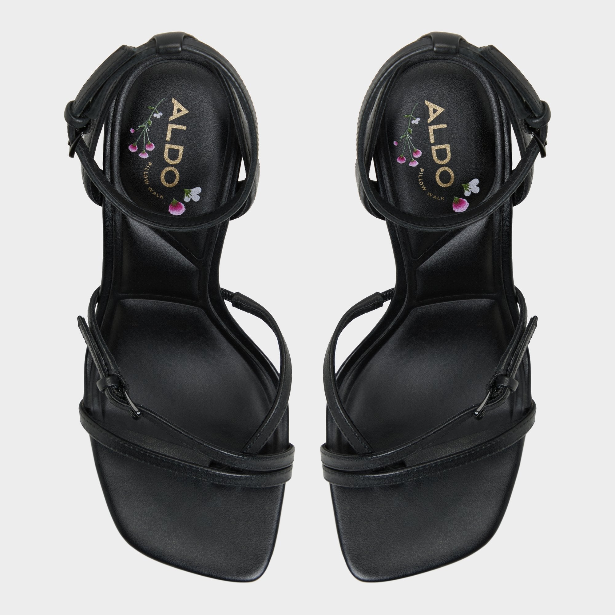 Conney Black Women's Heeled sandals - Strappy heeled sandal, Stiletto heel | Aldo outlet