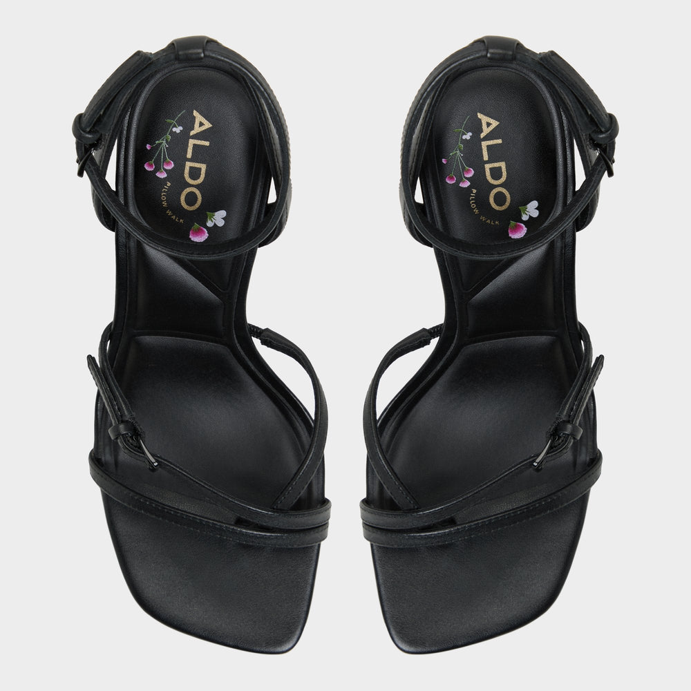 Conney Black Women's Heeled sandals - Strappy heeled sandal, Stiletto heel | Aldo outlet